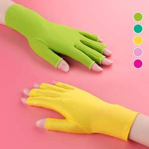 2 Pcs/Set Gants de protection UV en Spandex écologiques avec lampe LED pour salon de <span class=keywords><strong>manucure</strong></span>, outils de <span class=keywords><strong>manucure</strong></span> DIY - Product Image 4