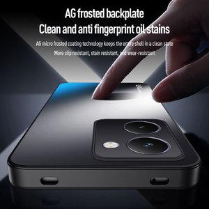 Pour Realme P3 Ultra 5G mat sensation de peau AG Protection de l'objectif dos rigide et étui de support couverture de pare-chocs souple - Product Image 3