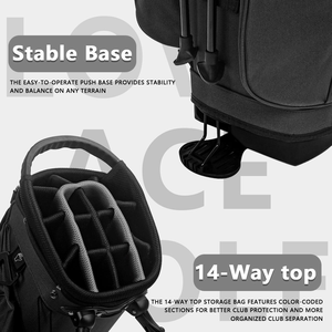 <span class=keywords><strong>Sac</strong></span> <span class=keywords><strong>de</strong></span> club en polyester portable ultra-léger à <span class=keywords><strong>14</strong></span> <span class=keywords><strong>compartiments</strong></span> <span class=keywords><strong>Sac</strong></span> <span class=keywords><strong>de</strong></span> <span class=keywords><strong>golf</strong></span> étanche avec support - Product Image 6