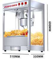 Machine à Popcorn Électrique Professionnelle en Acier Inoxydable à Grande Capacité avec Maintien au Chaud Automatique