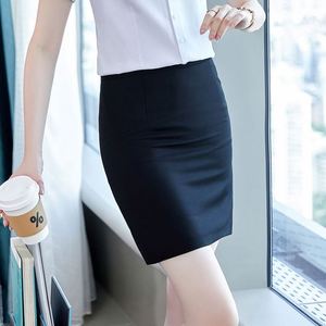 Jupes de bureau en gros pour femmes, mode professionnelle, couleur unie, coupe ajustée, demi-robe élégante pour l'été - Product Image 1