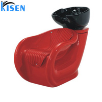 Kisen Mobilier de salon de coiffure de luxe économique, Fauteuil de barbier confortable pour adulte avec bac à shampoing, personnalisable en couleur