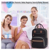 Tas Ransel Popok Bayi Lipat Portabel Model Oxford, Tas Bayi Custom dengan Kapasitas Besar untuk Perjalanan Ibu & Ayah