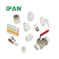 IFAN Raccords de tuyauterie PPR de haute qualité, coudes, tés et raccords à emboîtement 20-110MM, matériaux de plomberie, raccords de tuyauterie PPR et machine