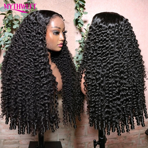 <span class=keywords><strong>Parrucca</strong></span> Frontale in Pizzo 13*6 con Capelli Umani Ricci Birmani Grezzi, Densità 200% 250%, Pizzo HD Trasparente, per Donne Nere - Product Image 1