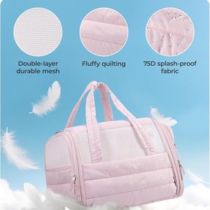 <b>Cat</b> bag soft-faced <b>cat</b> outing pet bag small and medium-sized <b>cat</b> dog quilting foldable fluffy handbag messenger dog bag - Product Image 6