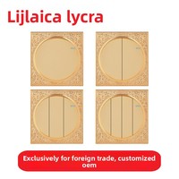 Interrupteurs et prises muraux encastrés classiques couleur or 10A 250V IP20 pour le commerce international en Afrique et au Moyen-Orient