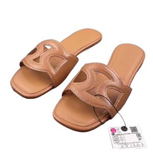 Nuove <span class=keywords><strong>Ciabatte</strong></span> Estive <span class=keywords><strong>Marroni</strong></span> ZA 2024 da <span class=keywords><strong>Donna</strong></span>, Casual, Basse, da Esterno, da Spiaggia, con Punta Aperta, Taglia Grande 42, Modello Famoso Hollow Slides - Product Image 2