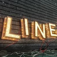 Letras LED de Diamante de Alto Brillo Directas de Fábrica, Letreros Metálicos con Cara Acrílica Duradera para Tiendas y Restaurantes