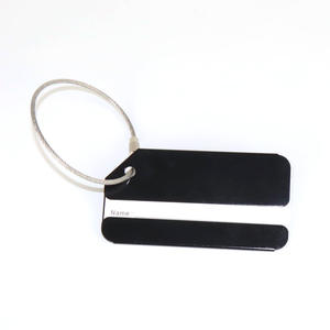 Custom Logo <b>Aluminum</b> <b>Luggage</b> Tags Identity Name Tags Steel Ring <b>Luggage</b> Tags Anti-Loss Travel Accessories - Product Image 1