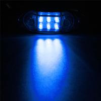 Accessoires de voitures, avec marquage latéral, lampe, ovales, pour camion-remorque, camion-citerne, ampoule rouge, ambre, 12v, 24v, 6 led