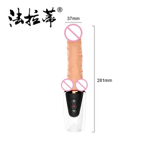 OEM ODM kadınlar tıbbi silikon el büyük boy salıncak otomatik titreşimli 7 inç yapay penis tabancası vibratör