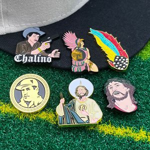 Clip de chapeau en métal peint pour casquette de golf, badge rétro de dessin animé, décoration de vêtement, accessoire boucle papillon en alliage de zinc - Product Image 1