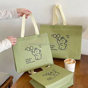 Ecológico reutilizable publicidad comestibles <span class=keywords><strong>Pp</strong></span> laminado tela no tejida bolso de compras bolso de mano - Product Image 2