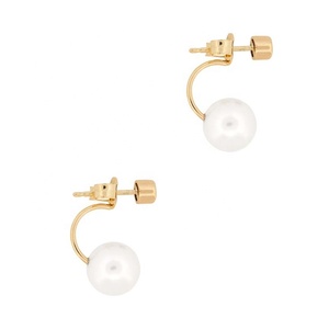 ジェムネルエレガントな女性のジュエリーイヤリングホワイトシェルパールとダイヤモンドダーリン925シルバースタッドイヤリング - Product Image 4