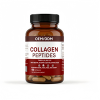 Capsules de peptides de collagène (types I, II, III, V, X) avec biotine, vitamine C et acide hyaluronique - Soutien de la peau, des cheveux, des ongles et des articulations - OEM/ODM