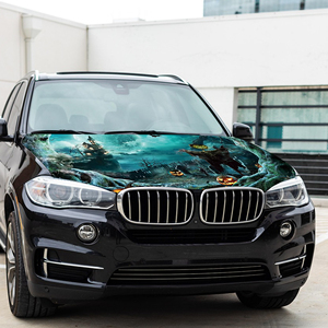 Cubierta Personalizada para Capó de Coche de Halloween, Tamaño Ajustable, Bandera Nacional, Fútbol, Béisbol, Baloncesto, México, Estados Unidos - Product Image 3