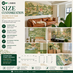 Papier peint <span class=keywords><strong>mural</strong></span> autocollant personnalisable, amovible, service d'impression sur mesure, usine partenaire <span class=keywords><strong>HP</strong></span> Latex - Product Image 1