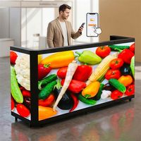Cabina de DJ LED Plegable y Versátil con Pantalla LED para Diferentes Escenarios: Bar, Club, Fiesta, Escenario, Actividad Comercial