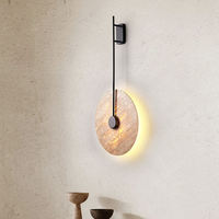 Lámpara de Pared LED Moderna Artística, Lámpara de Noche de Piedra Amarilla, para Sala de Estar, Fondo de TV, Pasillo, Escalera, Regulable, Creativa