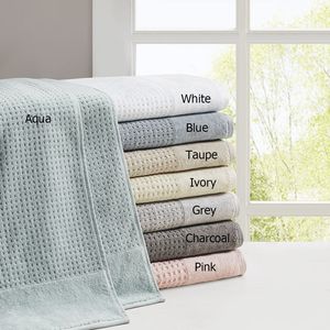 DB 6 Piece Cotton <b>Waffle</b> Jacquard Antimicrobial Bath <b>Towel</b> Set - Product Image 2