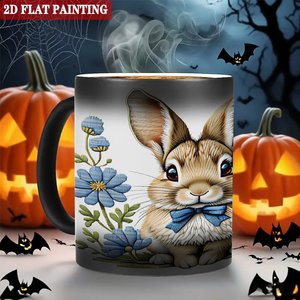 Heat Changing <b>Ceramic</b> <b>Cup</b> 11oz Frosted Black Sublimation Blank Coffee Mug Holiday Gift - Product Image 6