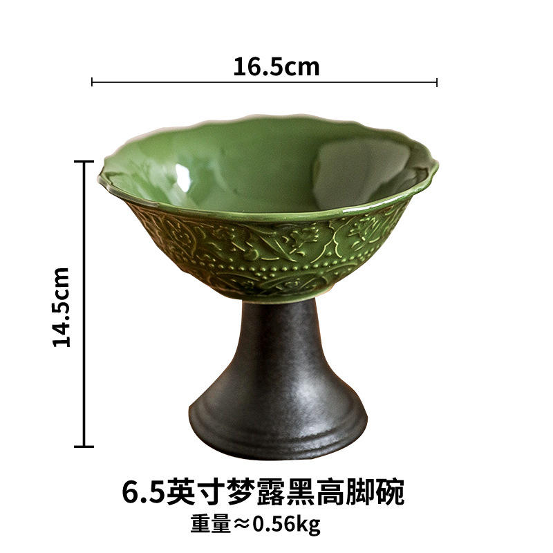 ชามทรงสูงสีดำ ขนาด 6.5 นิ้ว