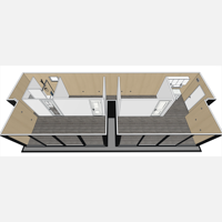Casa Contenedor Prefabricada Expandible Moderna y Transpirable de 40 Pies x 20 Pies, Villa Prefabricada, Edificio de Oficinas Portátil y Plegable