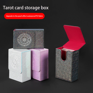 Boîte de rangement pour cartes à jouer en cuir PU, capacité de 120 cartes à manches simples, avec aimant puissant, pour Magic Commander TCG <span class=keywords><strong>CCG</strong></span> - Product Image 1