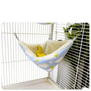 Ensemble perchoir et hamac multifonction pour perroquet avec nid en forme d'entonnoir - <span class=keywords><strong>Cabane</strong></span> suspendue chaude pour l'hiver pour les perroquets, nid de sommeil en polaire épaisse - Product Image 5