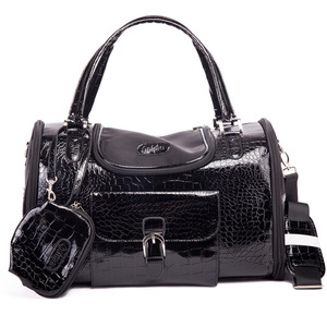 Pet Carrier Houndstooth Black And Pink Portable Travel Bag For Dogs And Cats <b>Small</b> Size With <b>Wallet</b> And Strap - Product Image 4