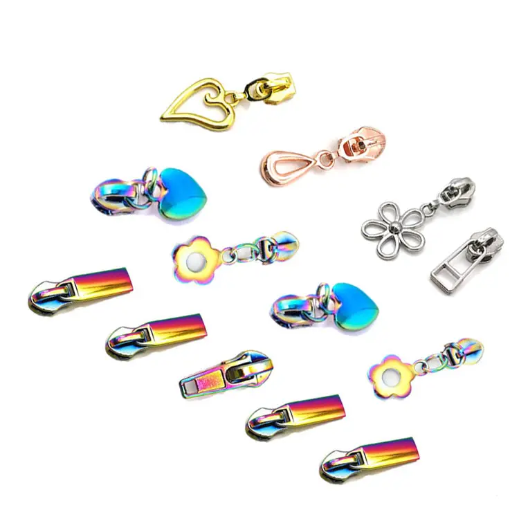 Yyx arco-íris com 5 zíper, pulseira de zíper simples e personalizada