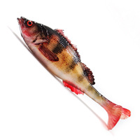 Leurre souple en PVC imprimé en 3D, saumon, 9 cm, lot de 4, appât artificiel sans hameçons, équipement de pêche pour bar, persée, pêche en mer, pêche en bateau