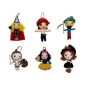 Promotional Gift Ball Key Chain Small Capsule Princess and Prince Voodoo Doll for Vending Machine