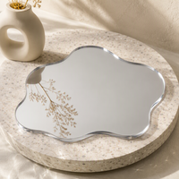 Plaque de miroir acrylique doré hautement réfléchissant, surface dure, sans cadre, miroir acrylique doré, plaque de miroir plastique argenté bidirectionnel