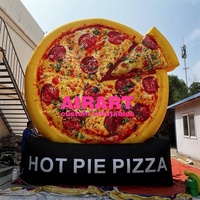 Lebendige Aufblasbare Pepperoni-Pizza mit Markenlogo-Basis für Mall-Food-Court-Displays