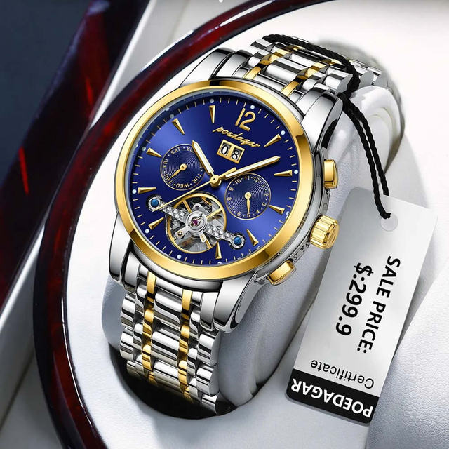 Proedagar 1406 Men Automatic Mechanical Watches Waterproof Calendar Wristwatches Luxury Luminous Watch