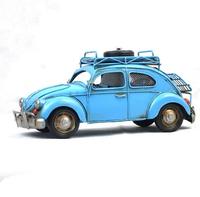 Modèle de voiture d'art en fer rétro européen Cadre photo simple de style campagnard américain Cadeau pour enfants Tirelire en métal Artisanat