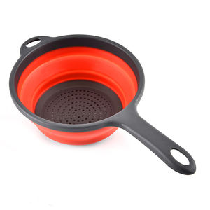 ตะกร้าพับได้ทรงสี่เหลี่ยมสำหรับใส่ผักผลไม้ ตะแกรงกรองแบบพกพาสำหรับครัว พร้อมหูจับ - Product Image 3