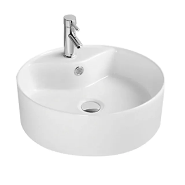 Lavabo redondo de arte sanitario, encimera de cerámica de China, gran oferta