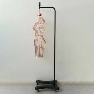 Maniquí de hierro de gama alta Torso femenino 3/4 cuerpo ajustable colgante Alambre de Metal maniquíes busto de oro personalizado para ropa interior Bikini pantalla - Product Image 1