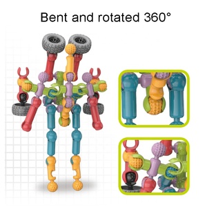 <span class=keywords><strong>34pcs</strong></span> STEM DIY lắp ráp đa chức năng Skeleton Doanh Rod Đồ chơi khối xây dựng trẻ em sáng tạo Skeleton Rod khối xây dựng bộ - Product Image 2