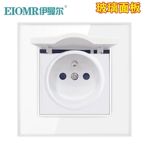 Prise murale encastrée standard française en acier inoxydable avec double USB Type-C et finition blanche en verre - Product Image 6