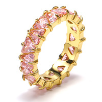 Explosif ins haute qualité sens triangulaire zircon anneau femme populaire niche style froid titane acier plaqué or bijoux