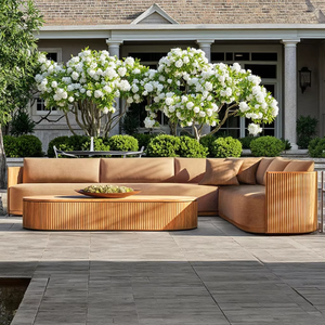 Mobilier d'extérieur en bois blanc Bali Elegant Garden Lounge Suite Sofa Set for Patio Living Room Use - Product Image 2