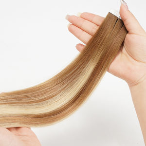 Extension di <span class=keywords><strong>Capelli</strong></span> Umani Vergini con Nastro Adesivo, Morbide e Lisce, Facili da Installare, Vendita Top - Product Image 3