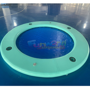 Isla flotante inflable gigante comercial, hamaca acuática redonda para piscina, océano, lago o río. - Product Image 2