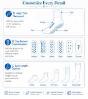 Chaussettes de Pilates pour femmes de haute qualité, personnalisées, colorées, antidérapantes, respirantes, écologiques, avec design personnalisé
