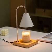Aroma-Lampe Wachsschmelzlampe Duftöl-Kerzenerwärmer Schlafzimmer Nachttisch Holz-Nachtlicht Ambiente Tischlampe