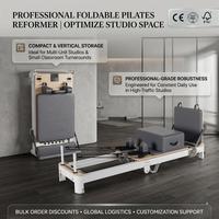 Reformer de Pilates Plegable de Aleación de Aluminio de Calidad de Exportación para el Hogar, Estudio, Entrenamiento Profesional, Máquina de Pilates Reformer